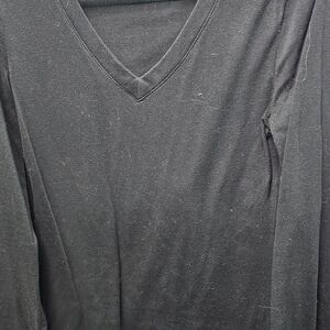 James Perse Black Crewneck Long Sleeve Tee